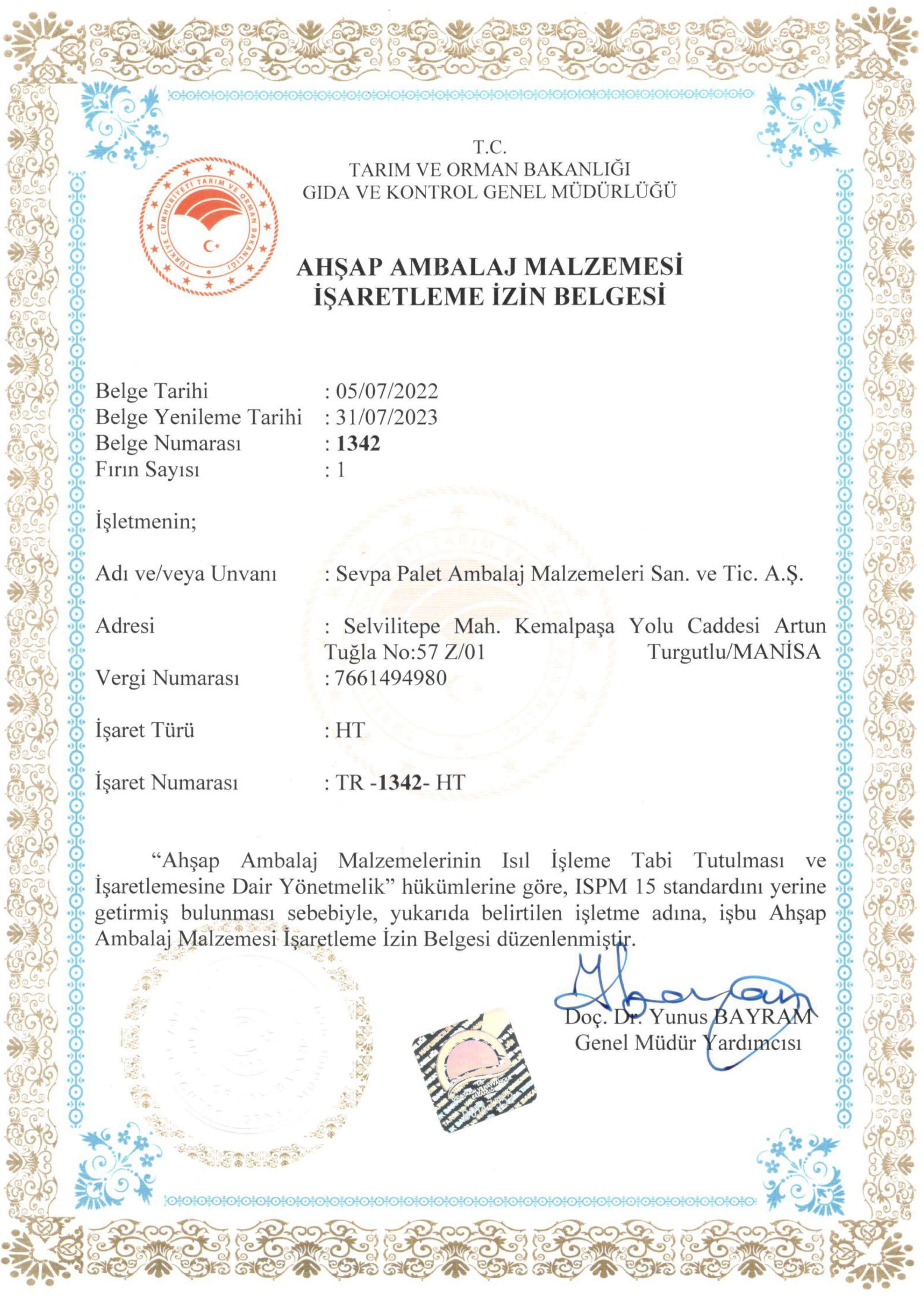 ispm 15 ısıl işlemli palet üretimi